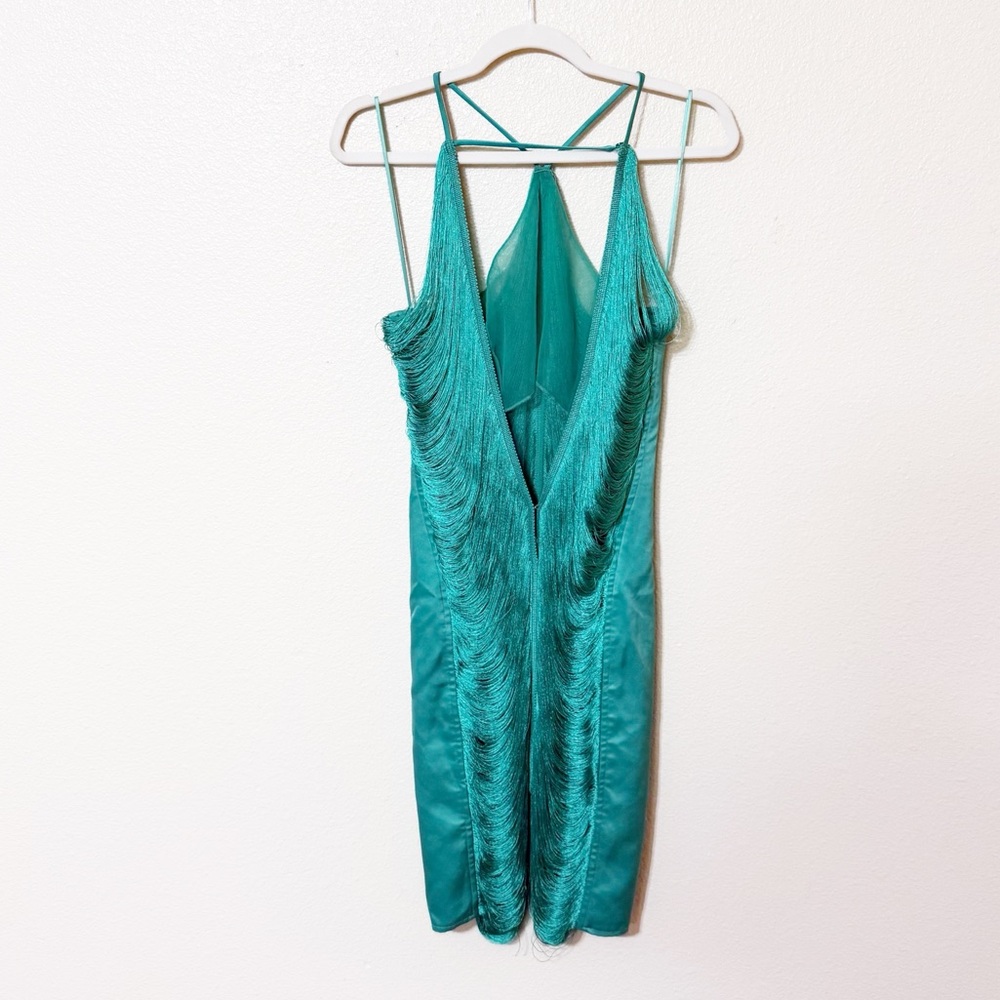 Cult Gaia Mara Fringe Mini Dress in Erba Size Medium $998 MSRP - Picture 10 of 16